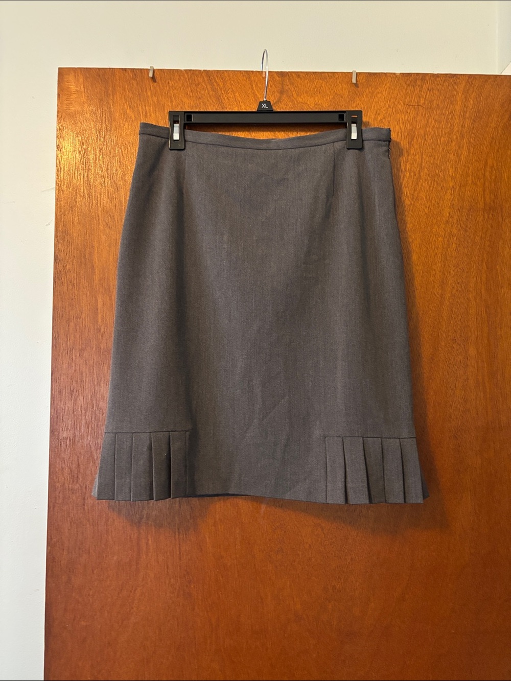 Apt. 9 Gray Mini Skirt with Pleated Hem